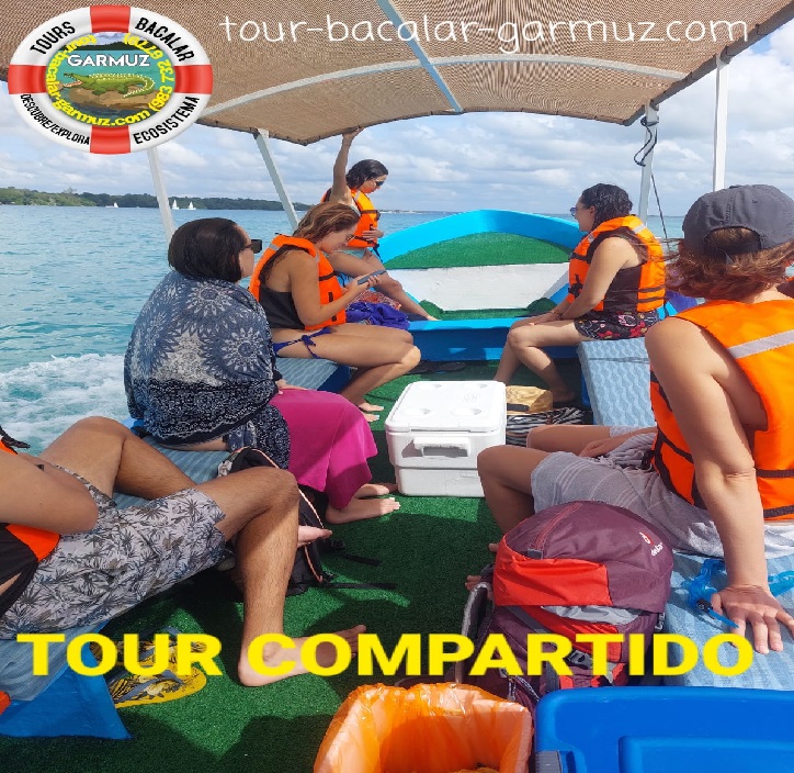Tour compartido por la laguna de Bacalar con Garmuz desde Chetumal